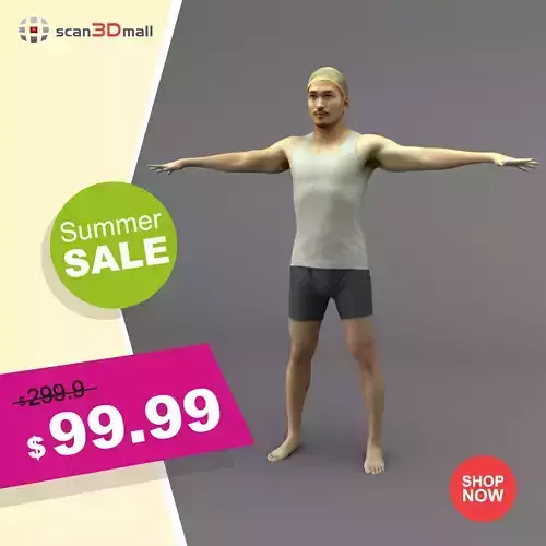 A Rigged Strong Masculine Men 3D model