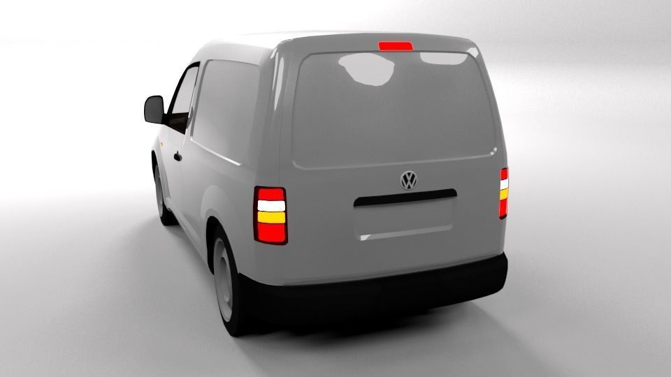 VW VOLKSWAGEN CADDY 2011 LOWPOLY Low-poly 3D model_2