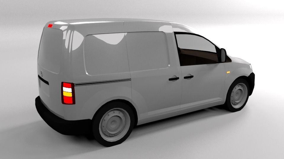 VW VOLKSWAGEN CADDY 2011 LOWPOLY Low-poly 3D model_6