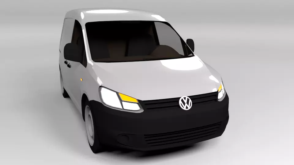 VW VOLKSWAGEN CADDY 2011 LOWPOLY Low-poly 3D model_0