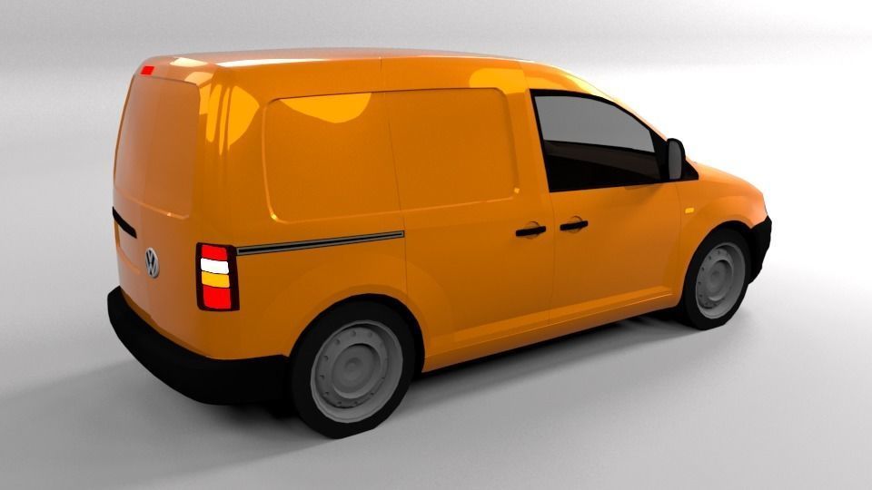 VW VOLKSWAGEN CADDY 2005 LOWPOLY Low-poly 3D model_6