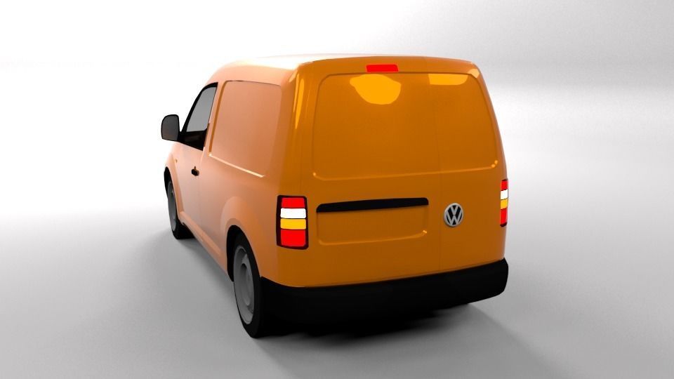 VW VOLKSWAGEN CADDY 2005 LOWPOLY Low-poly 3D model_2