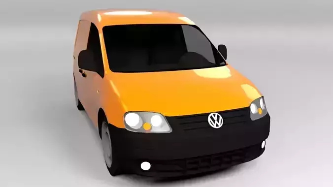 VW VOLKSWAGEN CADDY 2005 LOWPOLY Low-poly 3D model