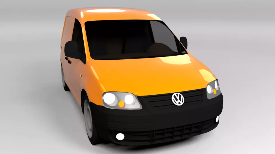 VW VOLKSWAGEN CADDY 2005 LOWPOLY Low-poly 3D model_0