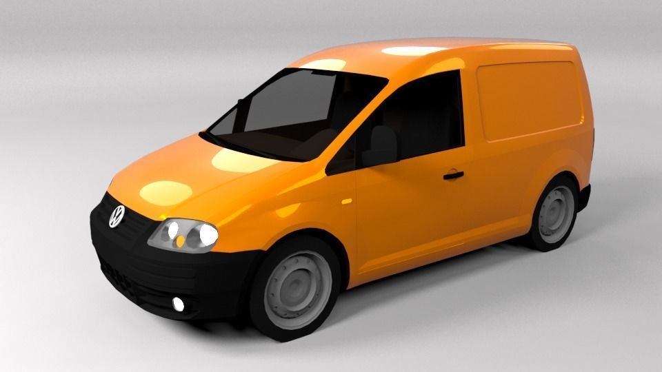 VW VOLKSWAGEN CADDY 2005 LOWPOLY Low-poly 3D model_4