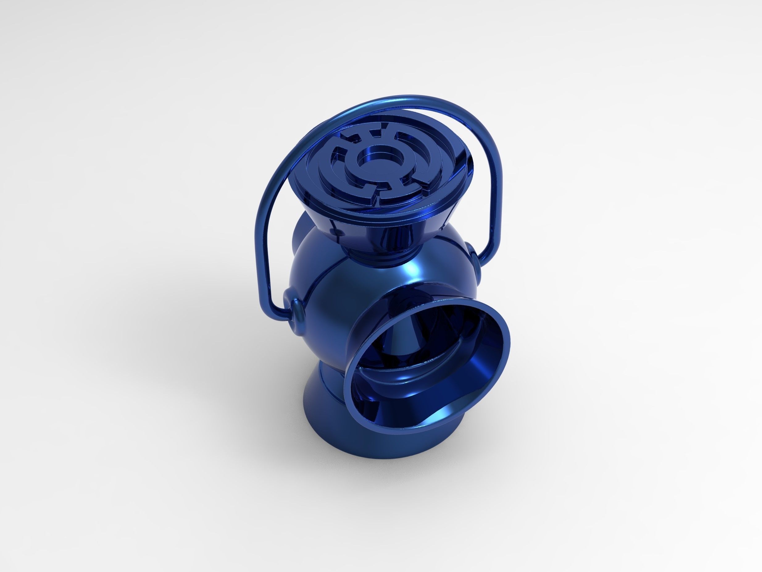 Blue Lantern Battery Ring Holder  3D print model_1