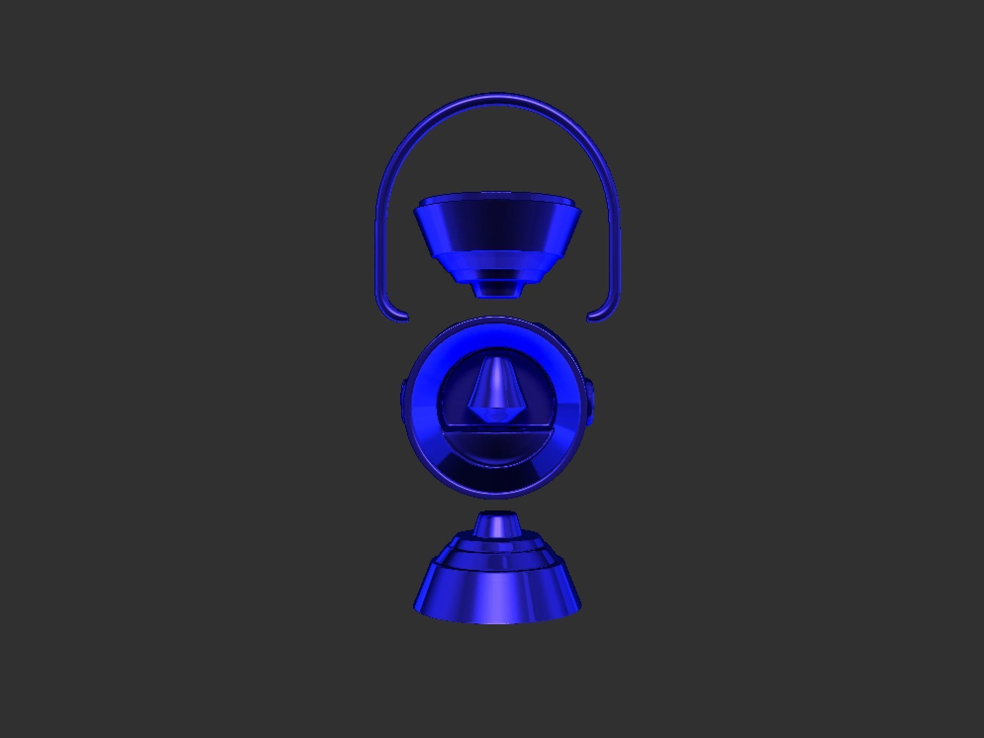 Blue Lantern Battery Ring Holder  3D print model_5