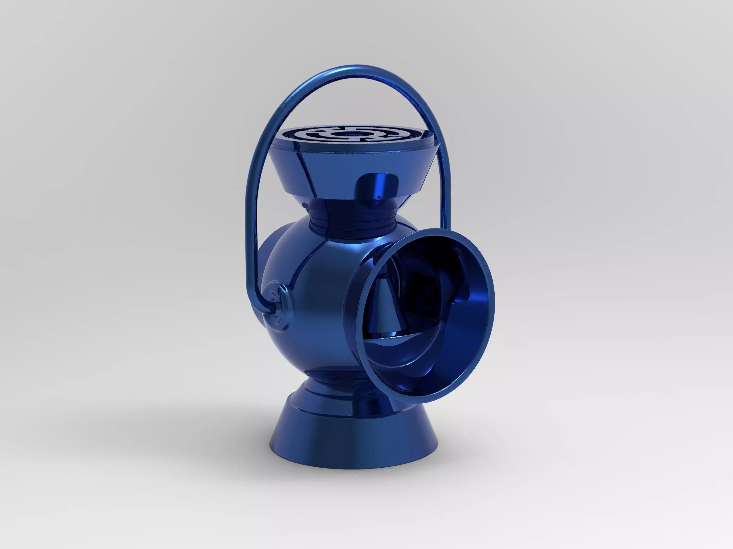 Blue Lantern Battery Ring Holder  3D print model_0
