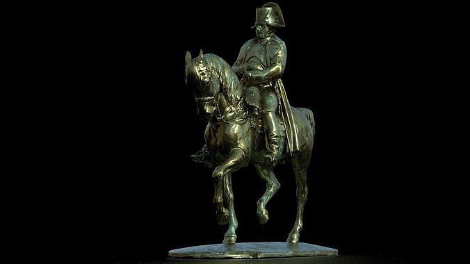 Napoleon Brass Statue  Low-poly 3D model