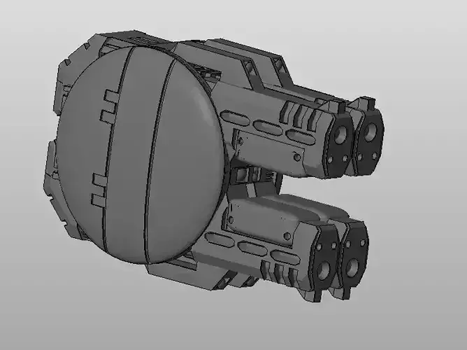 CHIBI-TECH SD - MKIII-QUAD GUNPOD       3D print model