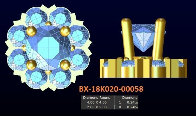 20 models diamond earrings-3 3D print model_17