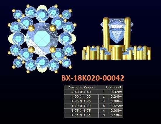 20 models diamond earrings-3 3D print model_1