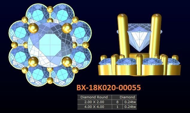 20 models diamond earrings-3 3D print model_14