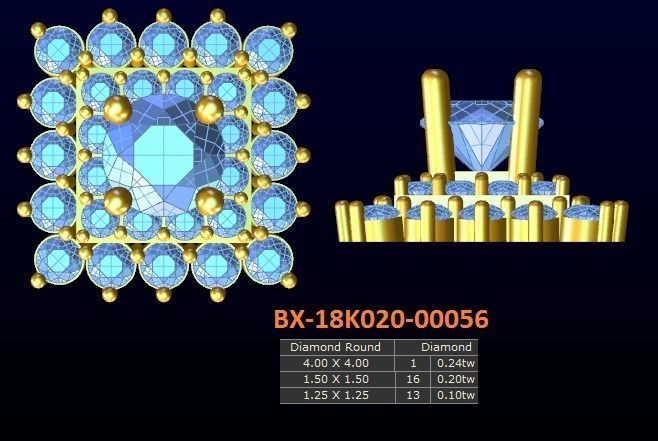 20 models diamond earrings-3 3D print model_15