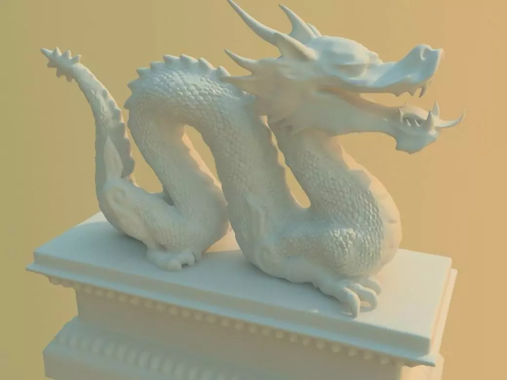 Guardian beast - dragon stone 04 3D model_0