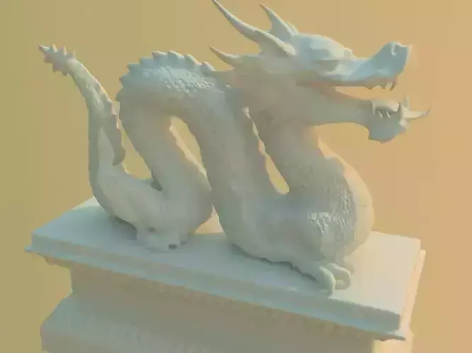Guardian beast - dragon stone 04 3D model