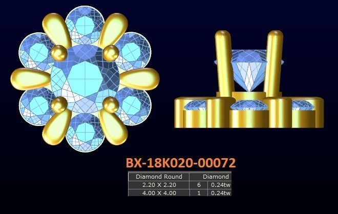 20 models diamond earrings-4 3D print model_11