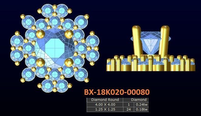 20 models diamond earrings-4 3D print model_19