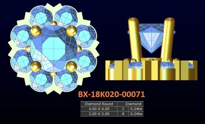 20 models diamond earrings-4 3D print model_10