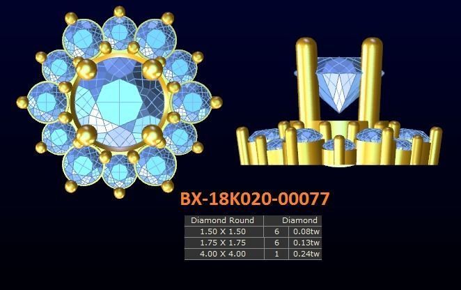 20 models diamond earrings-4 3D print model_16