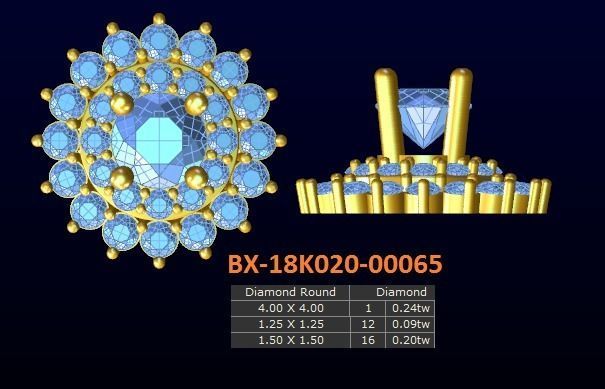 20 models diamond earrings-4 3D print model_4