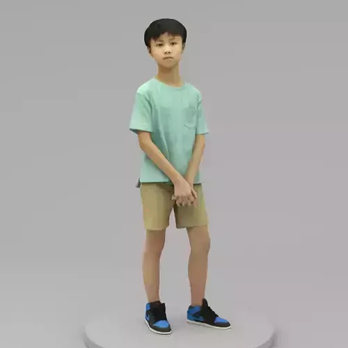 A Cool Boy Standing Alone