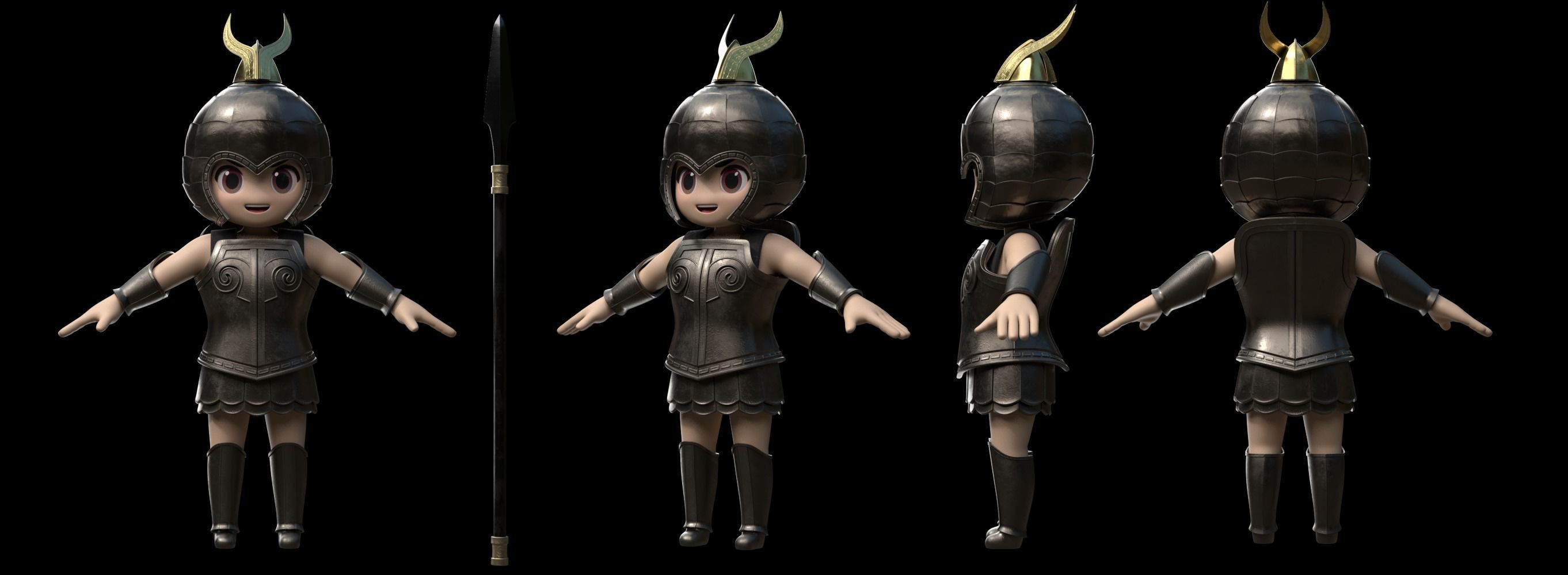 SD Male Character Low-poly 3D model_3