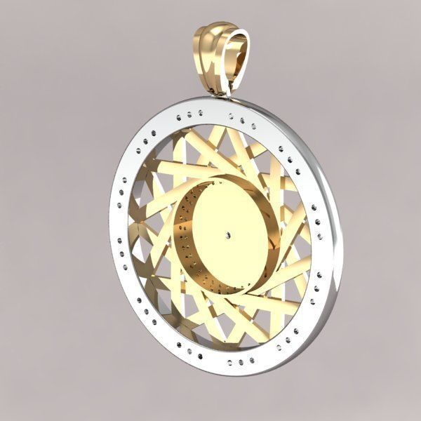 THREE Pendants Erzgamma Lucky Star 30 and 34 and 40 mm 3D print model_2