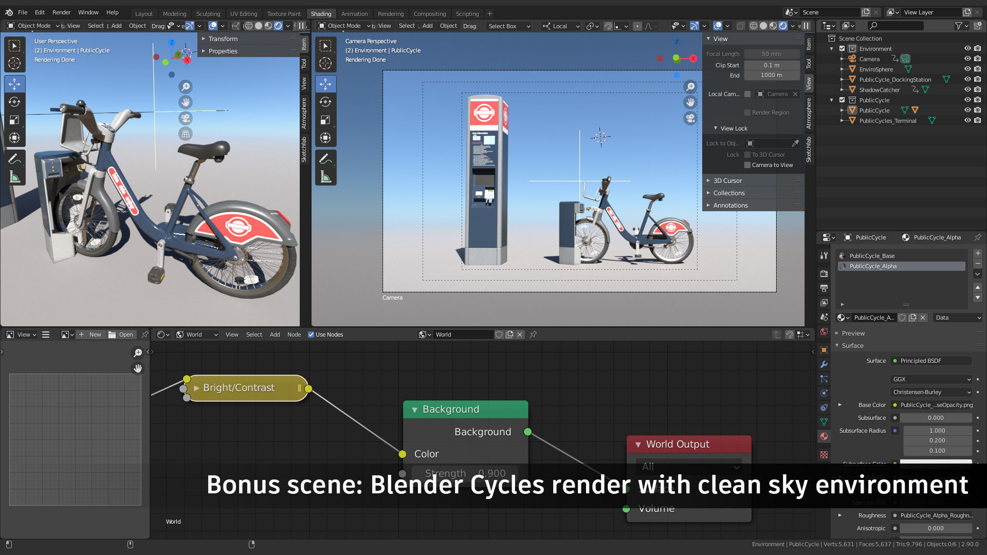 Public Bike Hire Scheme Low-poly 3D model_6