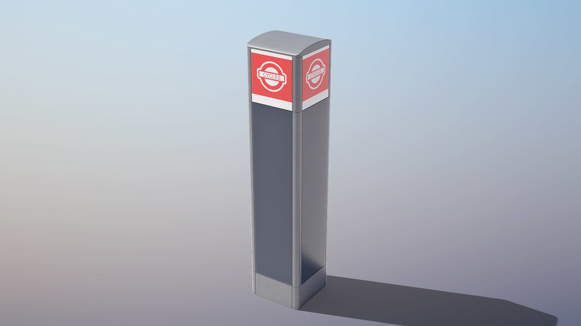 Public Bike Hire Scheme Low-poly 3D model_13