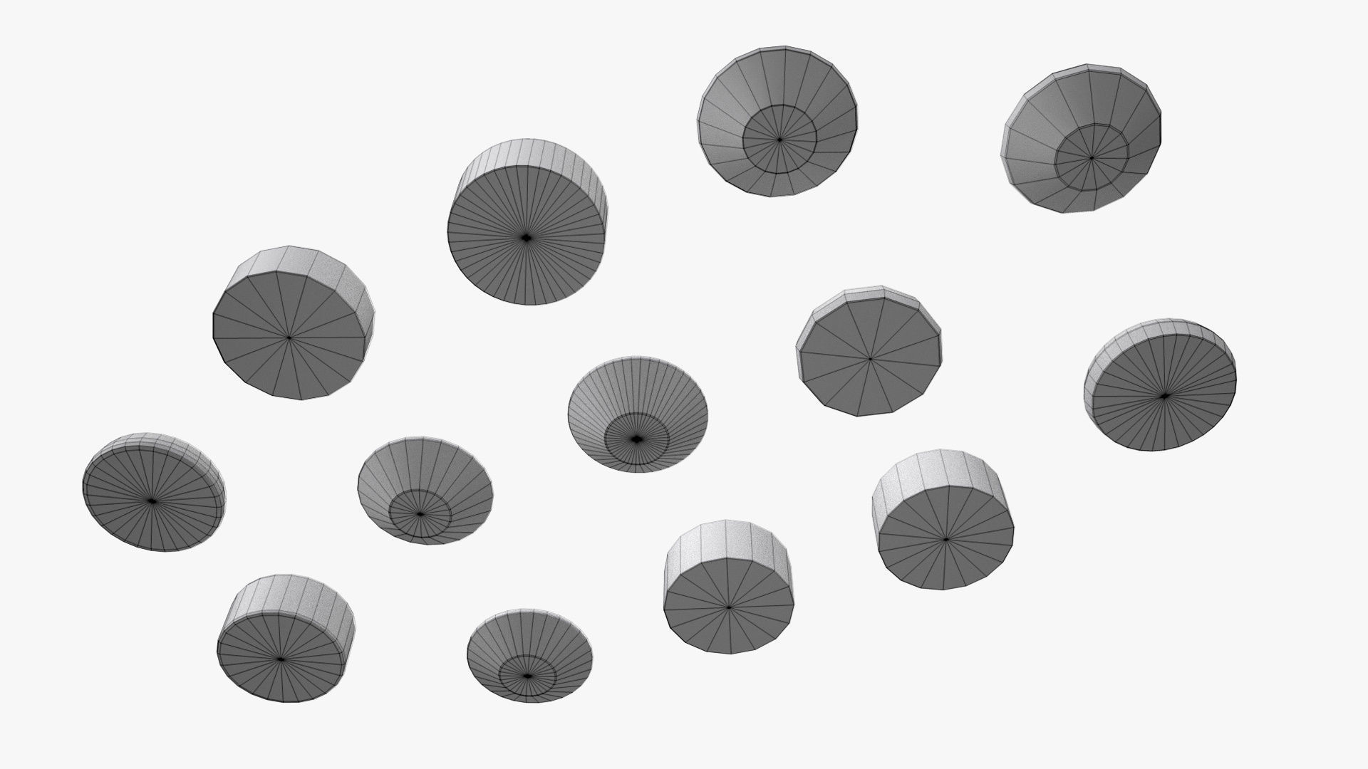 Screw Heads Collection 3 Low-poly 3D model_18