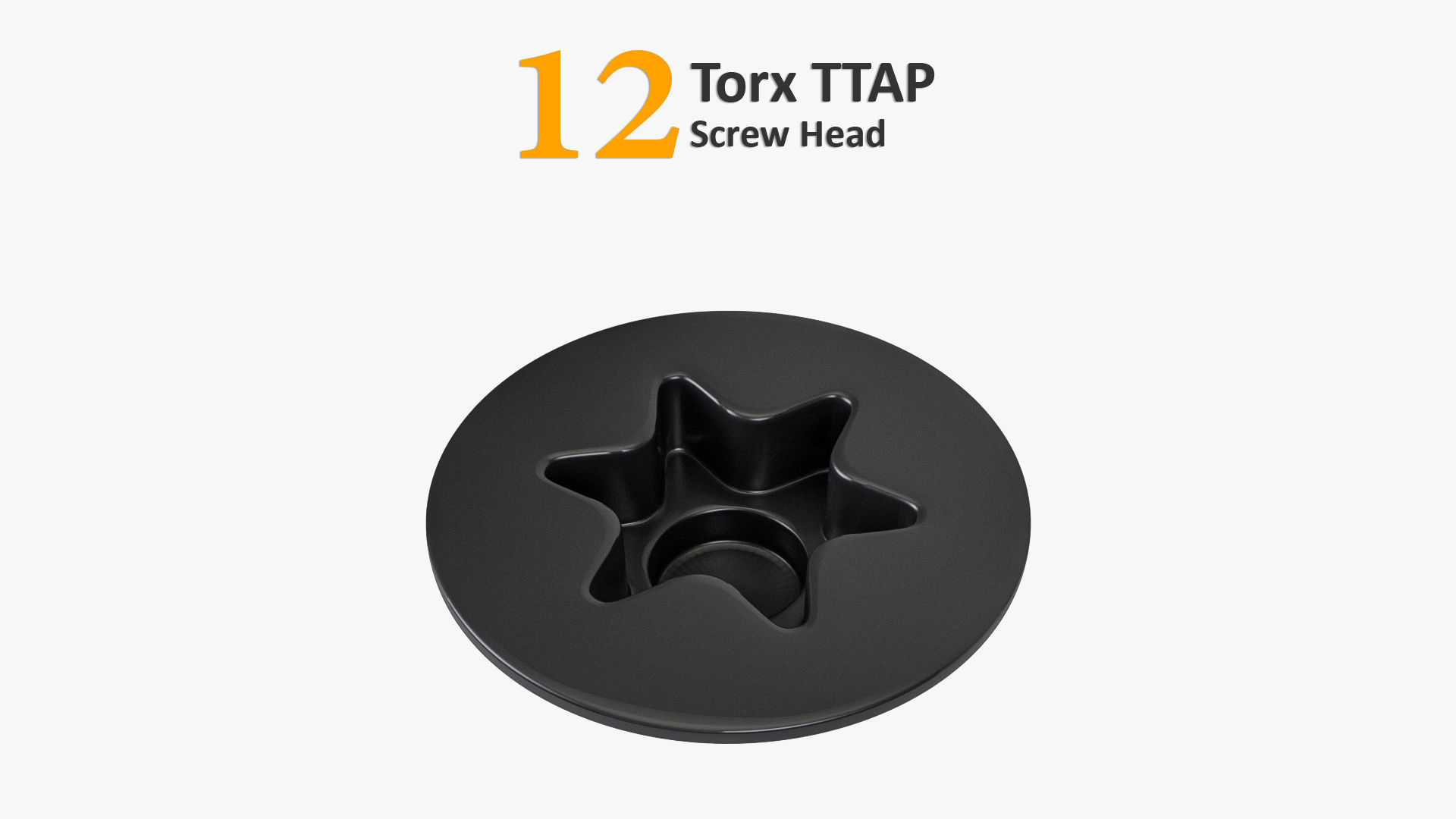 Screw Heads Collection 3 Low-poly 3D model_14