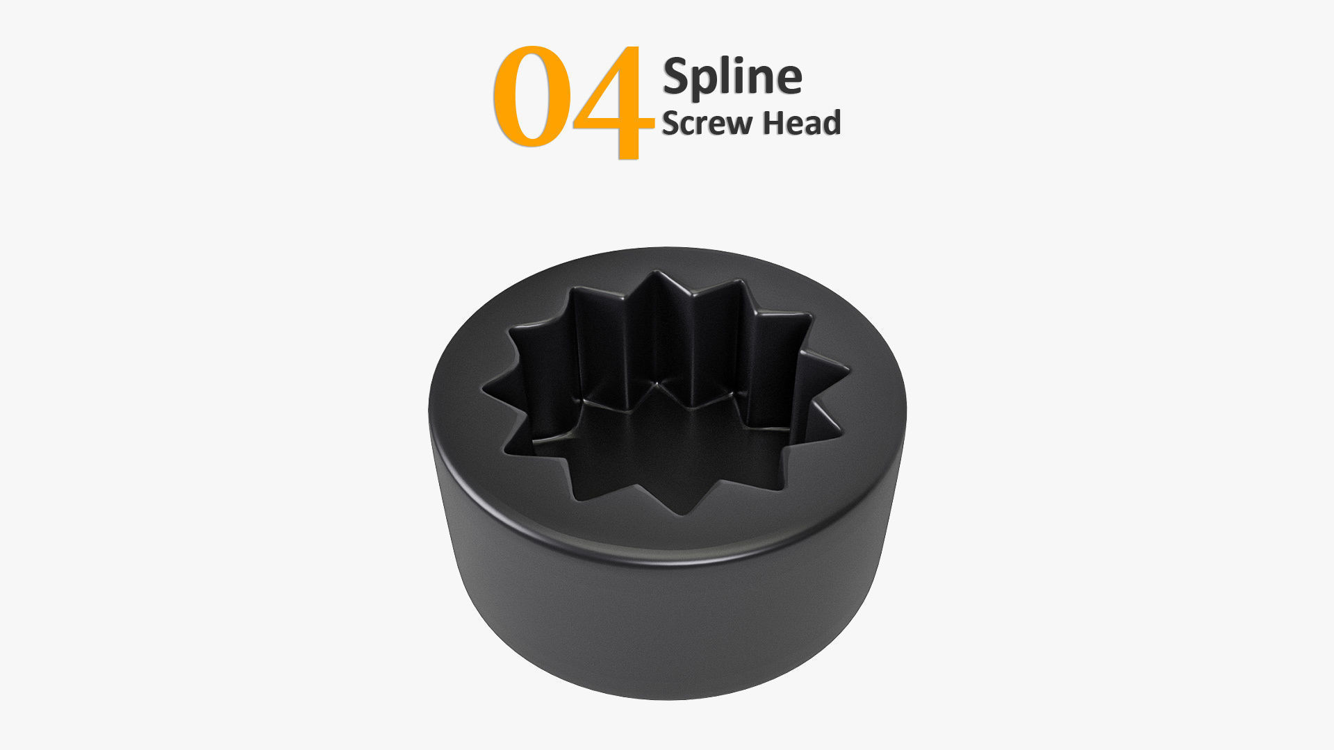 Screw Heads Collection 3 Low-poly 3D model_6