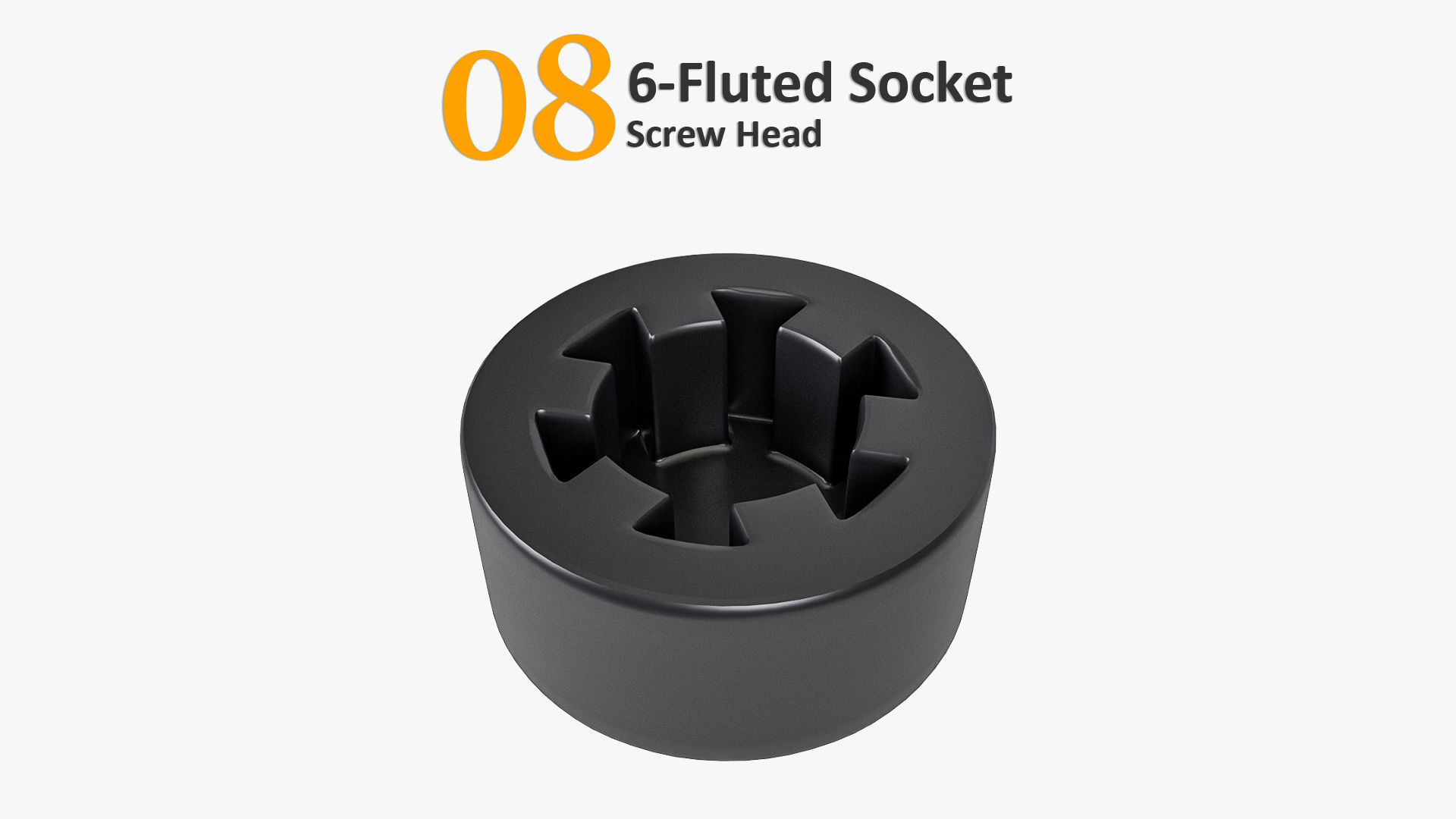 Screw Heads Collection 3 Low-poly 3D model_10