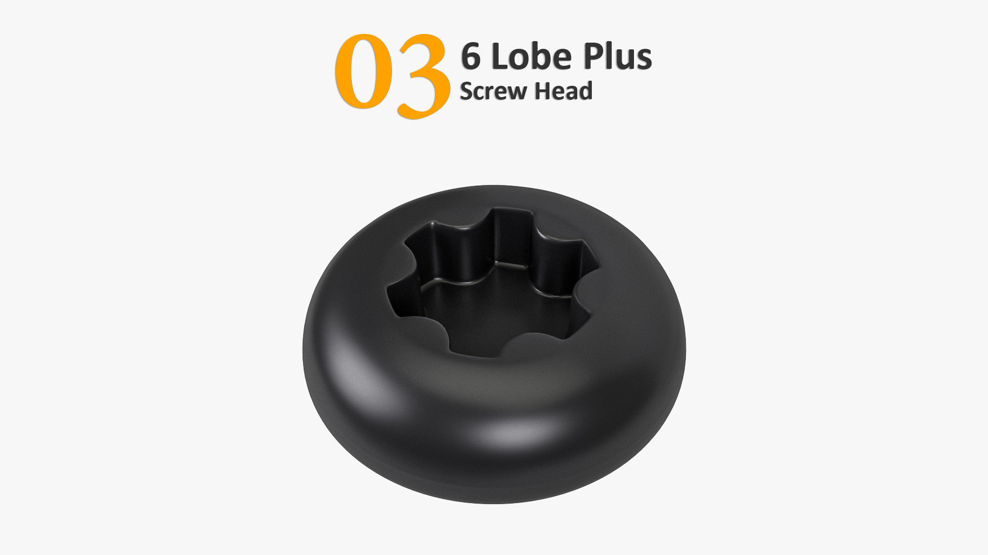 Screw Heads Collection 3 Low-poly 3D model_5
