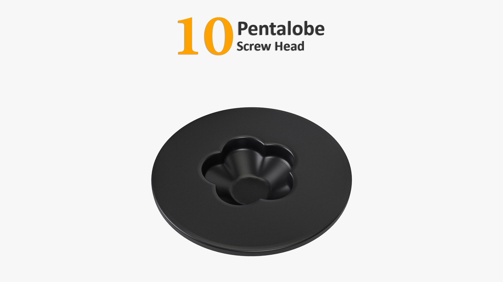 Screw Heads Collection 3 Low-poly 3D model_12