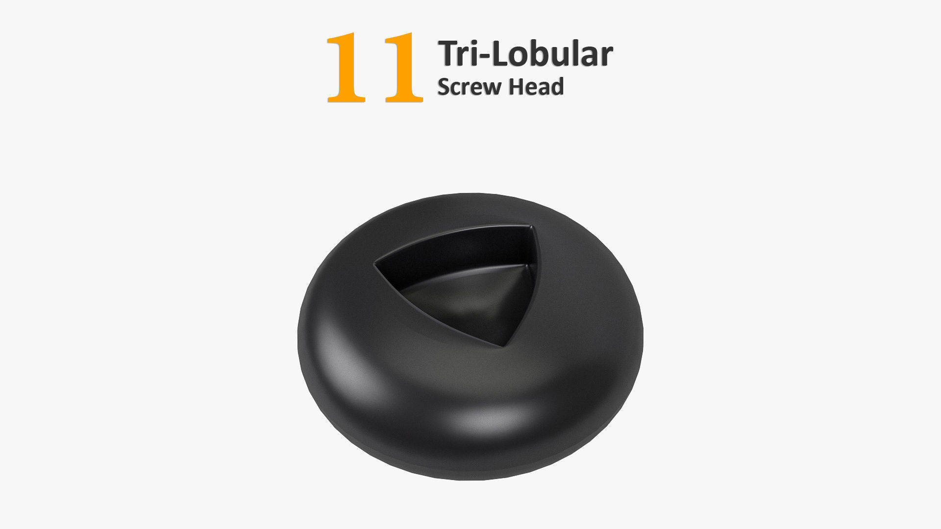 Screw Heads Collection 3 Low-poly 3D model_13