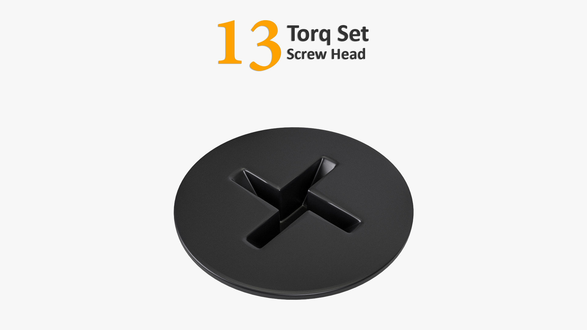 Screw Heads Collection 3 Low-poly 3D model_15