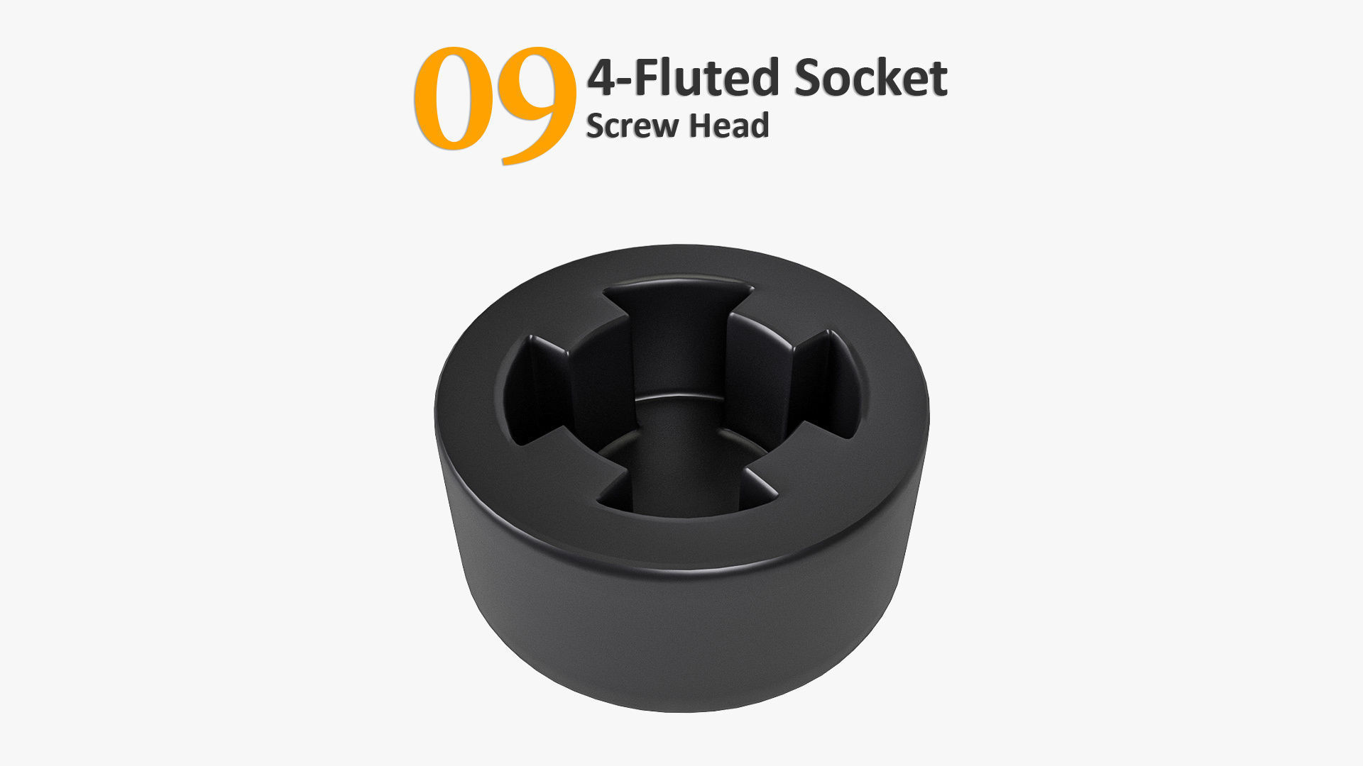 Screw Heads Collection 3 Low-poly 3D model_11