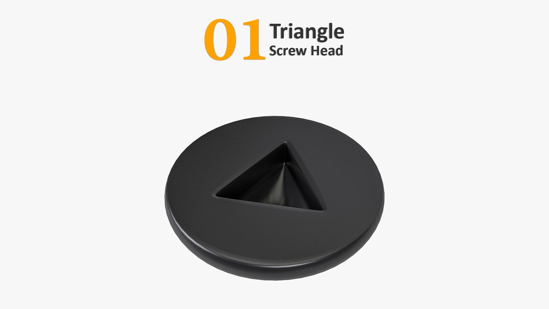 Screw Heads Collection 3 Low-poly 3D model_3