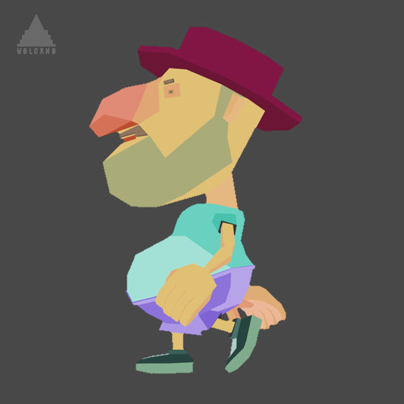 RIGGED ANIMATED LOW POLY GAME CHARACTER HATYMAN    Low-poly 3D model_3