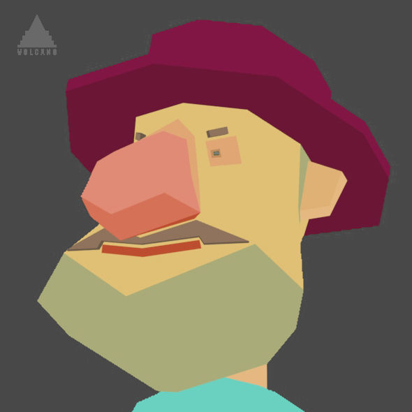 RIGGED ANIMATED LOW POLY GAME CHARACTER HATYMAN    Low-poly 3D model_4
