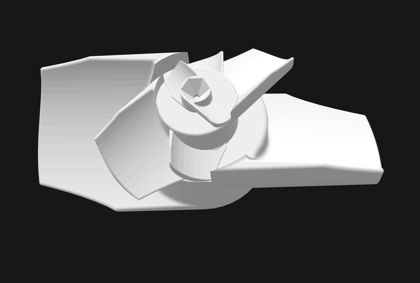 FOR 4-5mm Dc Motor Max Push Efficiency Propeller  3D print model_1