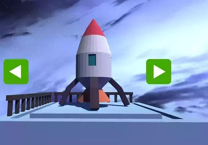 10 Low poly rockets for your next space game Low-poly 3D model