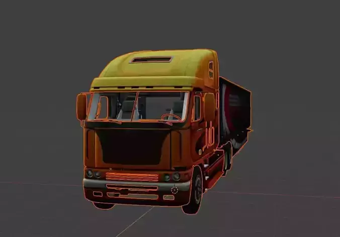 Truck 3D Model - freight argosy