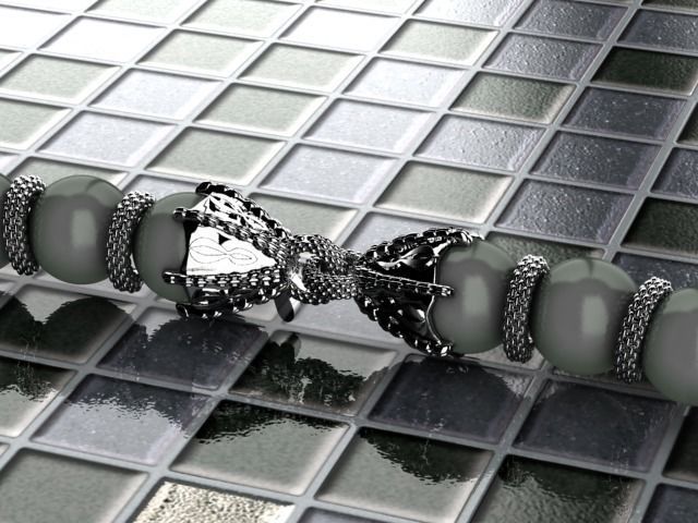 Bracelet -dragon tail 3D print model_12