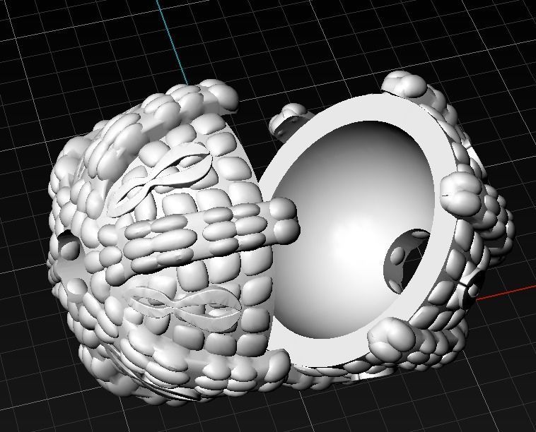 Bracelet -dragon tail 3D print model_10