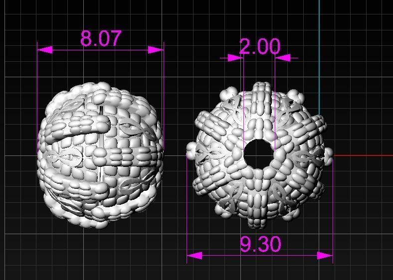 Bracelet -dragon tail 3D print model_14