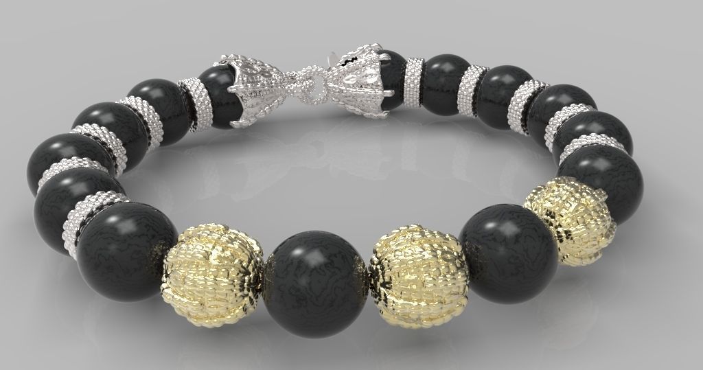 Bracelet -dragon tail 3D print model_5