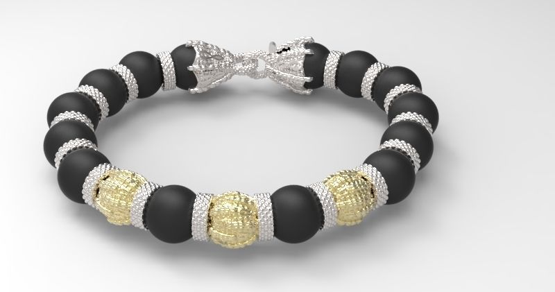 Bracelet -dragon tail 3D print model_3